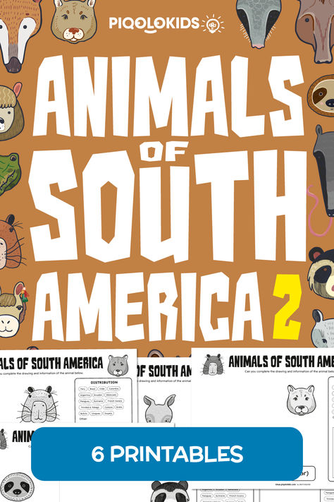 In this printable activity, your child will colour and complete different animals from South America and mark which countries in the continent they can be found. #artintegration #printable #creativity #elementary #art South America Continent, Preschool Boards, Geography Activities, Map Activities, Arts Integration, Animal Crafts, Printable Activities, Geography, South America