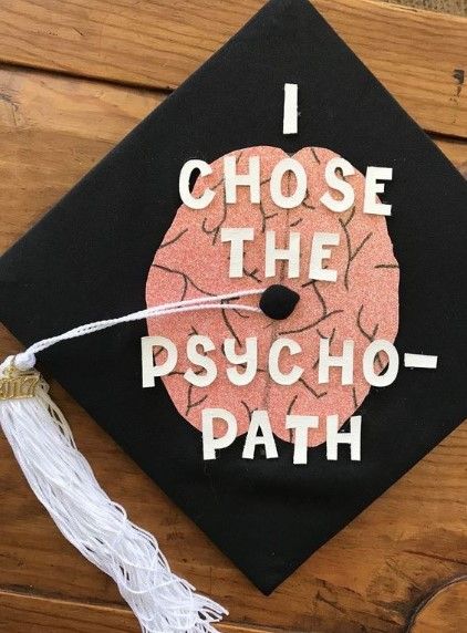 Psychology Graduation Cap, Psychology Graduation, Diy Graduation Decorations, Creative Graduation Caps, Graduation Cap Ideas, College Grad Cap Ideas, Graduation Cap Decoration Diy, High School Graduation Cap, College Graduation Cap Decoration