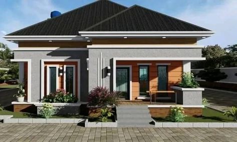 Two Bedroom Modern House Plans, Nigeria House Plans Design, Small House Design Plans 2 Bedroom, Two Bedroom House Plans Modern, 2 Bedroom Bungalow Floor Plans, Small House Floor Plans 2 Bedroom, 2 Bedroom 2 Bath House Plans, Nigerian Houses, Bungalow Design Ideas