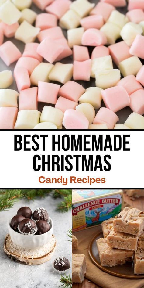 Create magical moments with these irresistible Christmas Candy Recipes! Easy to make and delightful to share, these homemade candies will bring joy to your holiday celebrations. Fill your cookie trays and candy boxes with these festive treats! 🎉✨ Make this season sweeter! #ChristmasCandyRecipes #FestiveGifts #SweetTreats Microwave Candy Recipes Holidays, Homemade Candies To Sell, Edible Christmas Gifts Homemade Easy, Home Made Candy Easy, Christmas Candy Balls, Christmas Candy Tray Ideas, Vintage Candy Recipes, Diy Christmas Candy Gifts, Edible Christmas Gifts Homemade