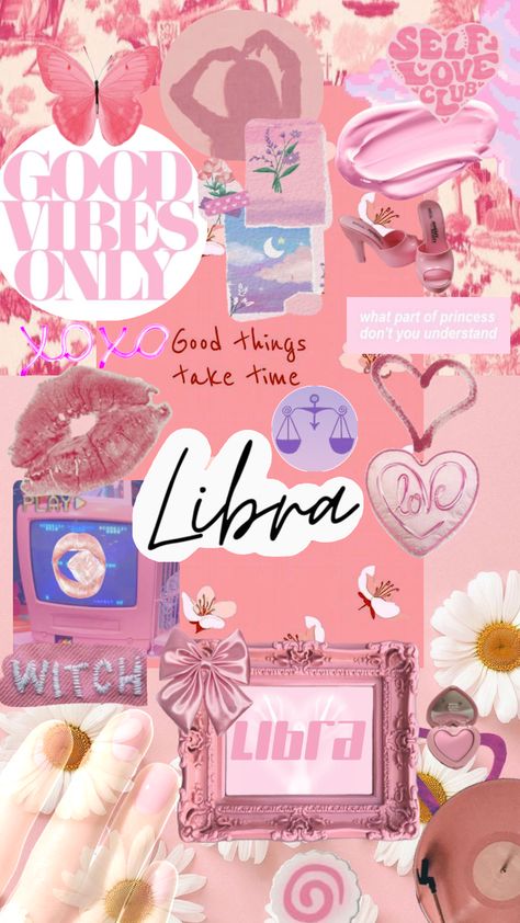 #libra #pink #sweet #libravibes #libraaesthetic #cute Libra Backgrounds, Cute Shuffles, October Libra, Libra Sign, Libra Zodiac, Pretty Wallpapers Backgrounds, Screen Savers, Good Vibes Only, Pretty Wallpapers