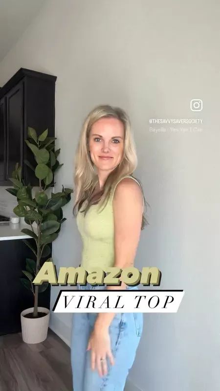 The best stretchy top from Amazon! A free people lookalike! ✨ For reference: wearing a size small in the top & 26 in jeans! ✨ Amazon find Amazon must have Cute top Affordable fashion #LTKstyletip #LTKunder50 #LTKsalealert Amazon Sleeveless Tops For Spring, Fitted Camisole For Day Out, Affordable, Amazon Crop Tank, Pretty Blouses For Women, Amazon Clothing Finds Summer, Amazon Tops For Women, Cheap Spring Tank Top, Bra Friendly, Amazon Pregnancy Outfits, Everyday Outfits Winter