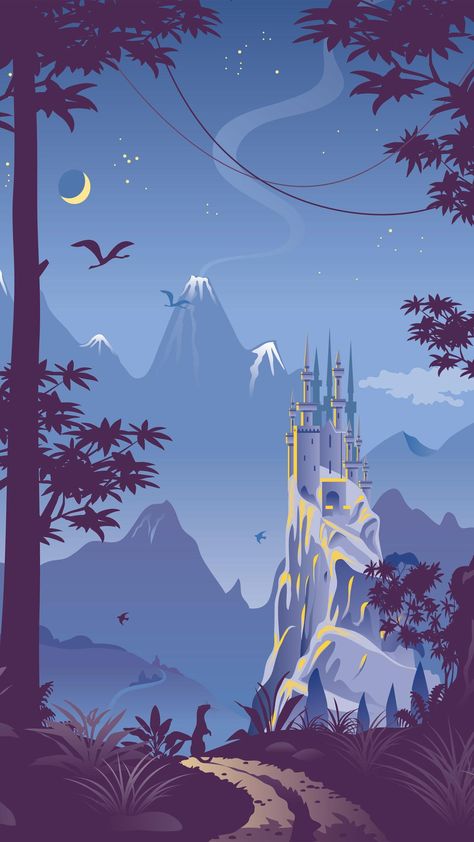 Fairy Tale Cover Design, Cartoon Castle Background, Fairy Tale Castle Illustration, Fantasy Castle Illustration, Fairytale Castle Drawing, Fairytale Castle Illustration, Fairy Tale Aesthetic Wallpaper, Castle Aesthetic Drawing, Castle Illustration Fairytale