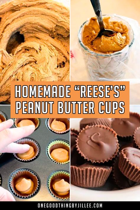 This peanut butter cup recipe couldn't be easier -- and you probably have all the ingredients on hand! Making Peanut Butter, Peanut Butter Cups Recipe, Homemade Peanut Butter Cups, Dairy Free Chocolate Chips, Chocolate Peanut Butter Cups, Homemade Peanut Butter, Reeses Peanut Butter Cups, Reeses Peanut Butter, Chocolate Dessert Recipes