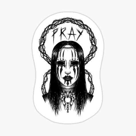 Pray Sticker, Slipknot Tattoo, Joey Jordison, Sticker Ideas, Leg Sleeves, Band Logos, Slipknot, Printable Stickers, Flash Tattoo