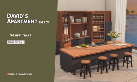 Moody Kitchen, Sims 4 Kitchen, Cc Furniture, Casas The Sims 4, Sims 4 Teen, Sims 4 Cc Packs, Sims 4 Cc Furniture, Sims 4 Build, Apartment Kitchen