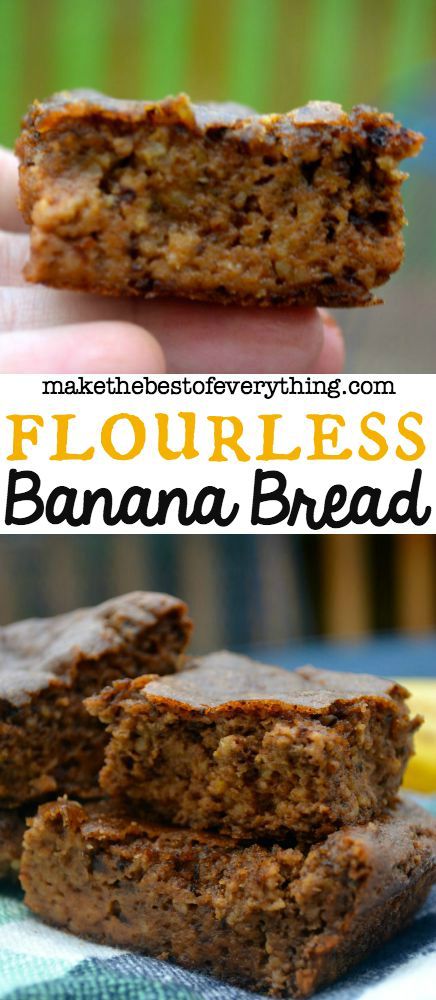 Flourless Banana Bread Recipe, Flourless Banana Bread, Bread Banana, Food Vegetarian, Healthy Banana, 4 Ingredient, Banana Recipes, Recipe Healthy, Foods With Gluten