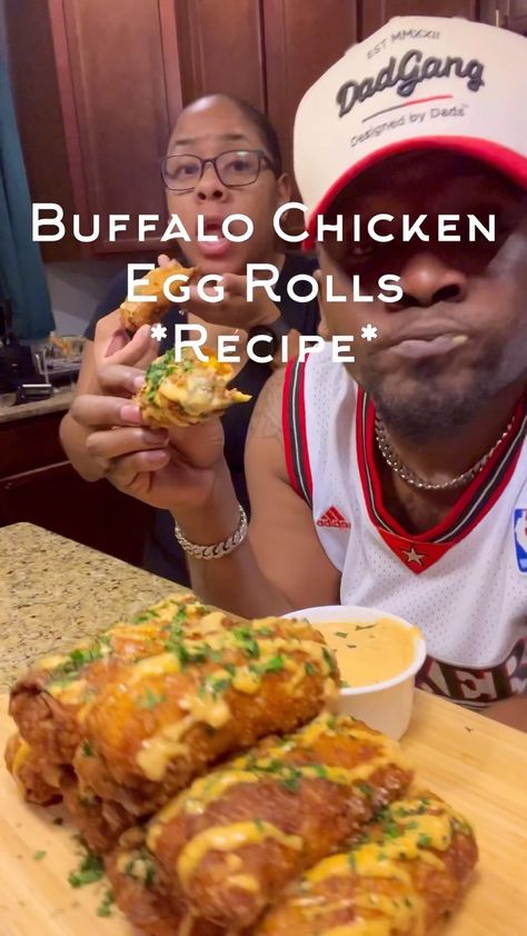 *Buffalo Chicken Egg Rolls Recipe* #eliteeats #buffalochickendip #classics #buffalochicken #theonealsway #viral #fyp #fypシ #foryou… | Instagram Buffalo Chicken Egg Rolls Fried, Eggroll Recipes, Chicken Egg Rolls Recipe, Buffalo Chicken Eggrolls, Hibachi Food, Deep Fried Egg Rolls, Buffalo Chicken Egg Rolls, Buffalo Chicken Rolls, Chicken Wing Dip