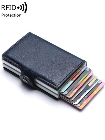 Rfid Wallet Men, Metal Business Cards, Travel Card, Smart Wallet, Leather Money Clips, Leather Credit Card Holder, Credit Card Holder Wallet, Business Card Case, Rfid Wallet