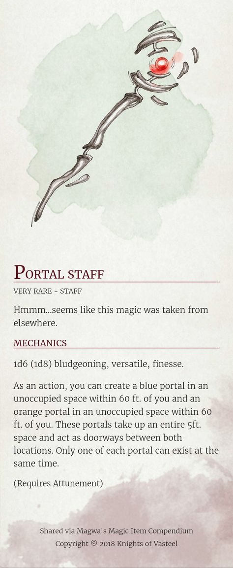 Dnd Homebrew Magic Staff, Pathfinder Magic Items, Dnd Blood Magic, Vampire Dnd Character, Magic Items 5e, Dnd Staff, Dnd Magic Items Homebrew, Dnd Magic Items, Dnd Loot