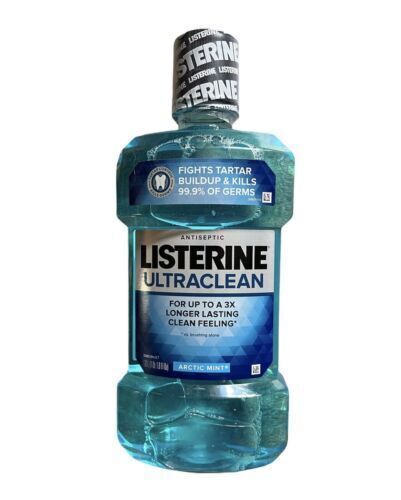 Find many great new & used options and get the best deals for LISTERINE Ultraclean Arctic MINT Antiseptic Mouthwash 1 L at the best online prices at eBay! Free shipping for many products! Antiseptic Mouthwash, Bad Breath Remedy, Keeping Healthy, Powerade Bottle, Cotton Ball, Mouthwash, Active Ingredient, A Bad, Drink Bottles