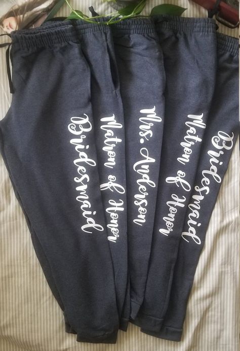 Bride Bridesmaids Wedding Party Bachelorette Custom Made - Etsy Bridal Party Sweatpants, Wedding Party Sweat Suits, Bridesmaids Sweats, Bridal Party Sweat Suits, Bridesmaid Sweatpants, Bridesmaid Sweatsuit, Wedding Sweatpants, After Wedding Outfit The Bride, Bride Sweatpants