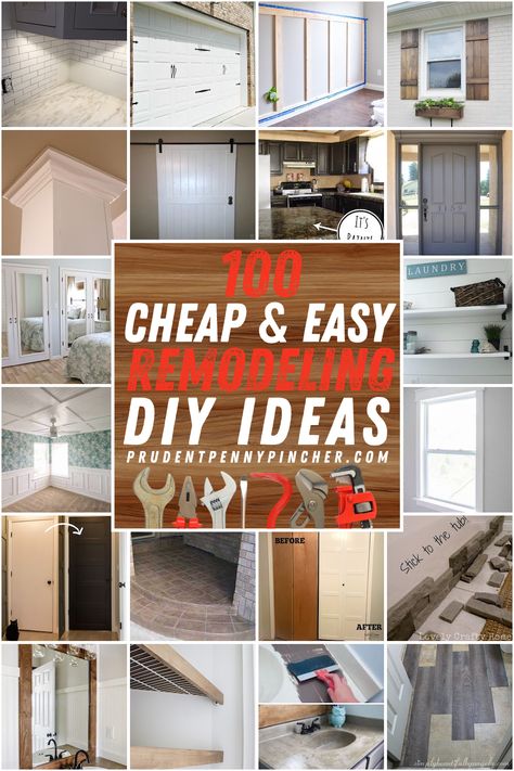 Give your home a makeover with these DIY remodeling ideas on a budget. There are cheap and easy remodeling ideas for your kitchen, bathroom, bedroom and more. Whether you are looking for big or small DIY projects, there are plenty of DIY home improvement ideas for every type of home including mobile homes and fixer uppers. Trailer Remodel Single Wide, Diy Remodeling Ideas On A Budget, Diy Remodeling Ideas, Cheap Mobile Homes, Small Diy Projects, Diy Mobile Home Remodel, Remodeling Ideas On A Budget, Diy Remodeling, Mobile Home Makeovers