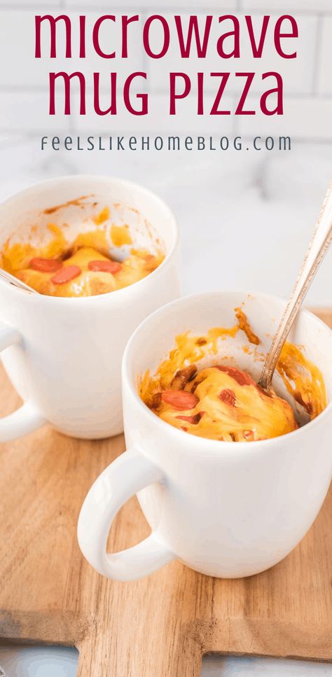 Microwave Mug Pizza, Microwave Pizza In A Mug, Microwave Pizza Recipe, Pizza In A Mug, Individual Pizza, Single Meals, Microwave Pizza, Upside Down Pizza, Cake Microwave