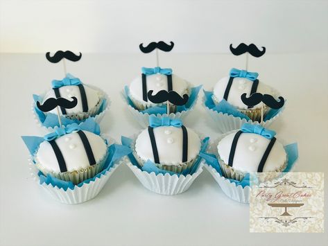 Mustache Cupcakes, 10 Birthday Cake, Cupcake Birthday, Cupcake Birthday Cake, Mr Wonderful, Cup Cakes, 10th Birthday, Boy Shower, Baby Boy Shower