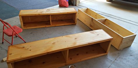 diy full size bed frame Diy Full Size Bed, Full Bed Frame Diy, Diy Full Size Bed Frame, Bed Frame Diy, Construction Bedroom, Queen Sized Bedroom Sets, Queen Sized Bedroom, Captains Bed, Wood Bedroom Sets