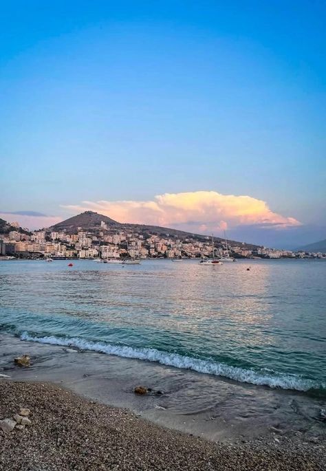 Albania Saranda, Saranda Albania Beach, Saranda Albania, Visit Albania, Beach At Night, Dream Vacations Destinations, Countries To Visit, Dream Travel Destinations, Dream Holiday