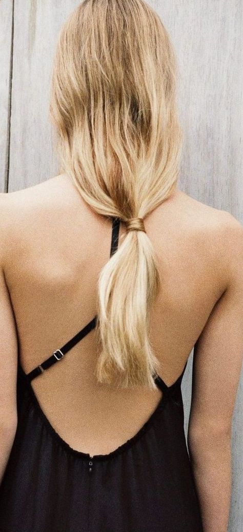 Low Loose Braid, Loose Low Ponytail, Long Pony, Loose Braid, Lili Claspe, Wedding Style Inspiration, Easy Hairdos, Fishtail Braid, Minimal Classic