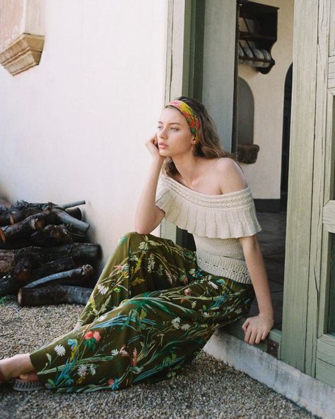 Anthropologie (@anthropologie) • Instagram photos and videos Spring Boho, Floral Pants, Tag Sale, Pants Color, Boho Outfits, Fashion Pants, Clothes For Sale, Wide Leg Pants, Off Shoulder Dress