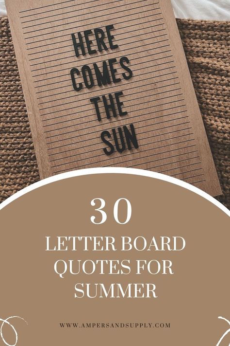 A roundup of 30 cute letter board quotes for summer. Great ideas for what to put on your letter board this summer. Letterboard Ideas Summer, Felt Sign Quotes, Sunshine Letter Board Quotes, Summer Felt Board Quotes Funny, June Letterboard Quotes Funny, Beach Letter Board Quotes, Summer Word Board Quotes, End Of Summer Letter Board Quotes, August Letterboard