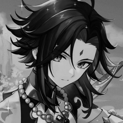 Xiao Aesthetic, Pfp Genshin Impact, Pfp Genshin, Male Icon, Dark Icon, Black And White Pictures, Dark Anime, Dark Wallpaper, Original Artists