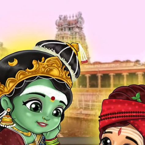 Meenakshi Sundareswarar, Madurai Meenakshi Amman, Meenakshi Amman Temple, Meenakshi Amman, Galaxy Pictures, Cute Cartoon Drawings, Goddess Art, Madurai, April 13