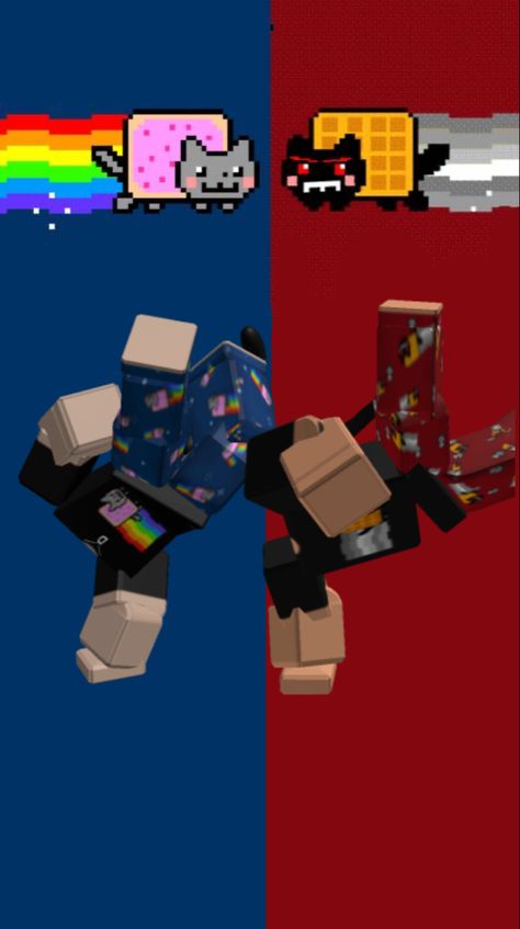 Nyan Cat Roblox Avatar, Matching Roblox Outfits For Best Friends, Roblox Matching Fits, Tac Nayn, Matching Roblox Outfits, Roblox Matching Outfits, Matching Avatars, Cheer Flyer, Roblox Matching