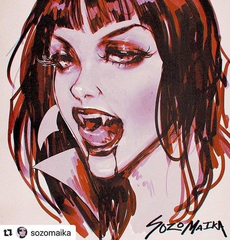 repost from @dynamitecomics . .  We’d love to see a bunch of Vampi for #inktober! We think she fits with several of the official prompts… Cafe Sketch, Vampirella Art, Red Vampire, Models For Drawing, Jasper Hale, Vampire Goth, Gothic Vampire, Sci Fi Horror, Cool Images