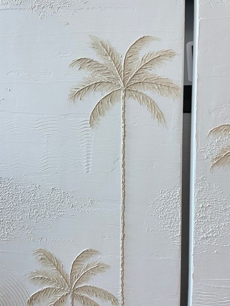 Buy PALMS Xx-large Set of 2 Textured Plaster Wall Art Online in India - Etsy Boho Wall Art Ideas, Textured Plaster Wall Art, Hotel Painting, Textured Plaster, Plaster Painting, Minimalist Canvas Art, Tree Textures, Jungle Art, Plaster Wall Art