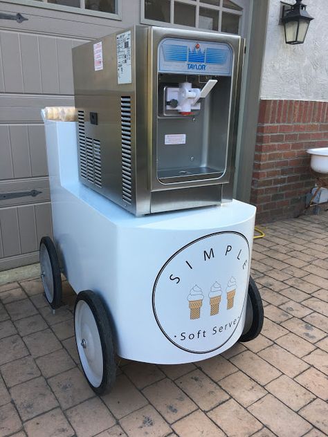 Simple soft serve Soft Serve Food Truck, Soft Serve Wedding, Soft Ice Cream Shop Design, Soft Serve Ice Cream Truck, Soft Serve Ice Cream Bar, Soft Serve Ice Cream Ideas, Soft Ice Cream Ideas, Soft Serve Ice Cream Shop, Ice Cream Shop Names