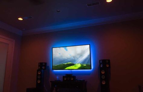 Back lit tv Phillips hue lights. Phillips Hue Lighting, Bachelor's Pad, Phillips Hue, Philips Hue Lights, Tv Lighting, Hue Lights, Mini Home, Home Automation System, Philips Hue