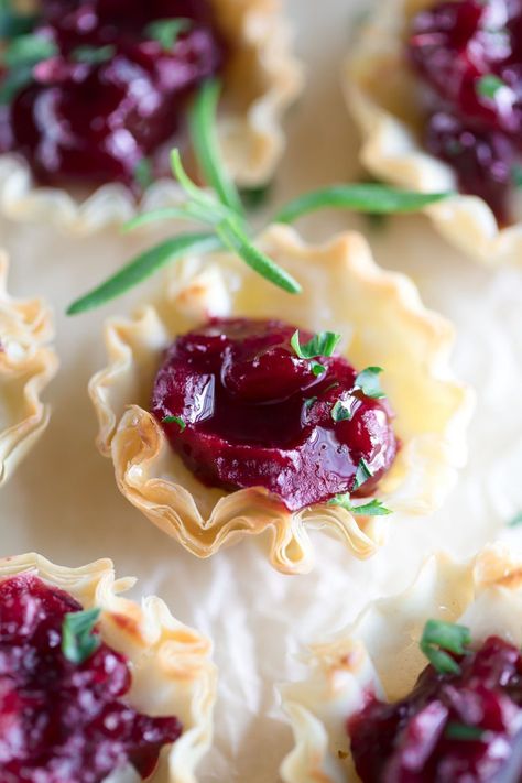 Cranberry Brie Phyllo Cups - An Easy Appetizer Recipe! Brie Phyllo Cups, Phyllo Cup Recipes, Brie Phyllo, Phyllo Recipes, Cup Recipes, Brie Cranberry, Cranberry Tart, Cranberry Brie, Phyllo Cups