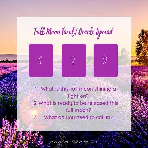 Full Moon Oracle Spread, Full Moon Spread, Healer Magic, Full Moon Tarot Spread, New Moon Tarot, Three Card Spread, Oracle Spreads, Full Moon Tarot, Oracle Card Spreads