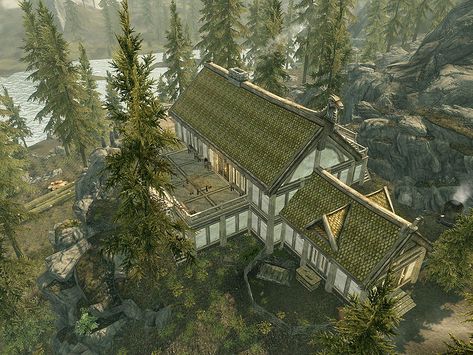 Skyrim House, Best House Design, Elder Scrolls Skyrim, 10 October, Cute Minecraft Houses, Elder Scrolls V Skyrim, Elder Scrolls Online, Cottage Style Homes, Fantasy Places