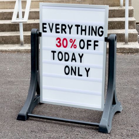 Aarco The Rocker Two Sided White Letterboard with Stand and Characters - 24" x 36" Letterboard Signs, Trailer Design, Sidewalk Signs, A Frame Signs, Sidewalk Sign, Event Signage, Anodized Aluminum, Travel Memories, Every Thing