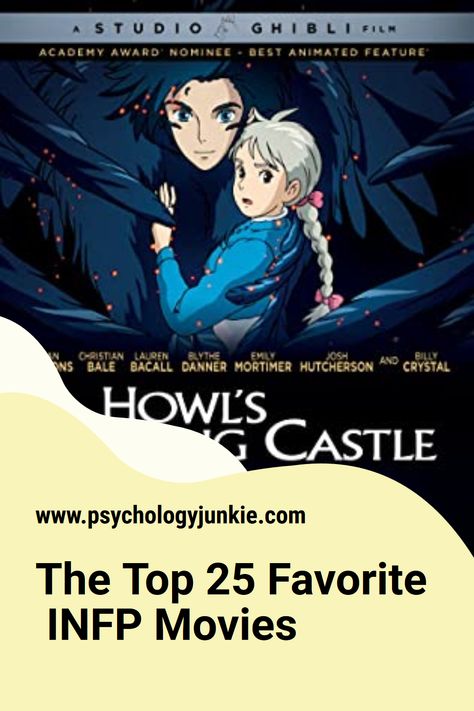 Discover 25 of the most voted for INFP favorite movies of all time! #INFP #MBTI #Personality قلعة هاول المتحركة, Jean Simmons, Takuya Kimura, Quiet Girl, Film Academy, Howl's Moving Castle, Jung So Min, Castle In The Sky, 5 Anime