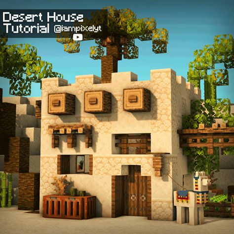 Minecraft Desert House, Minecraft Desert, Construction Minecraft, Minecraft Welten, Case Minecraft, Art Nail Designs, Minecraft Structures, Desert House, Minecraft House Plans