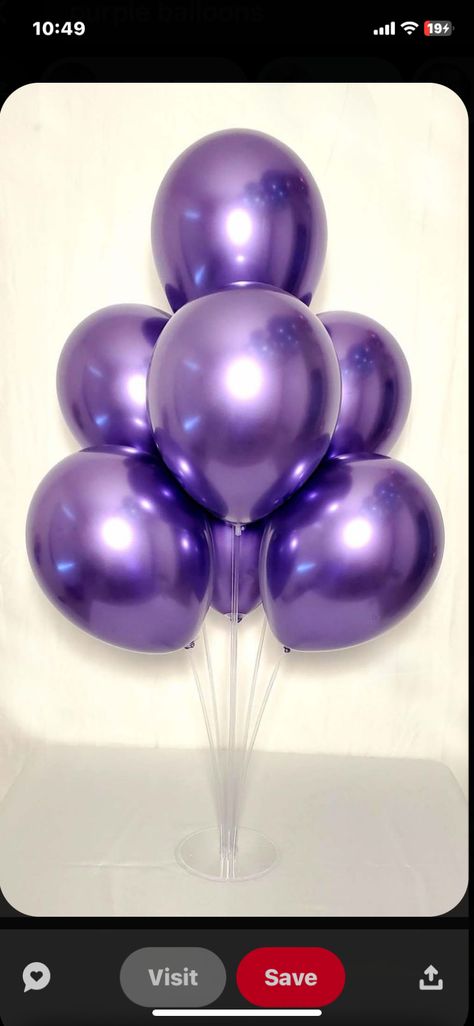 Purple Decorations Party, Chrome Party, Purple Birthday Party Decorations, Purple Birthday Decorations, Purple Party Decorations, Chrome Purple, Purple Balloon, Surprise Birthday Decorations, Purple Drapes