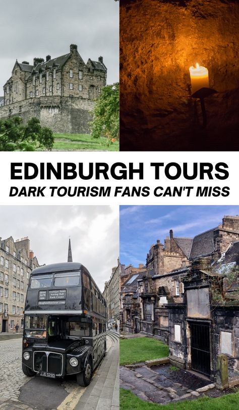 The best Edinburgh ghost tours including walking and bus tours of Scotland's dark side! These (mostly) walking tours give you a fright and a offer a bit of fun in Edinburgh's Old Town. Visit the spooky cemeteries and meet the city's characters during these darks tours of Edinburgh. Edinburgh Tours, Dark Tourism, Scotland Tours, Ghost Tour, Walking Tour, Dark Side, Girls Trip, Old Town, Edinburgh