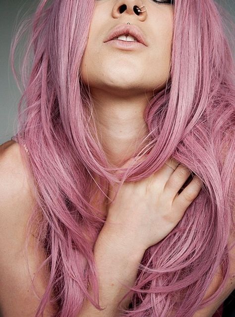 Dusky pink hair, I want it! Pink Hair Dye, Medusa Piercing, Fabulous Hair, Ombré Hair, Rose Hair, Bucket Lists, Pastel Hair, Colored Hair, Dye My Hair