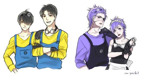 Despicable Me - Minions by rm-parfait on deviantART Cartoon Characters As Humans, Arte Do Kawaii, Anime Vs Cartoon, Cartoon As Anime, Anime Version, Cartoon Movies, Despicable Me, I Love Anime, I'm Sorry