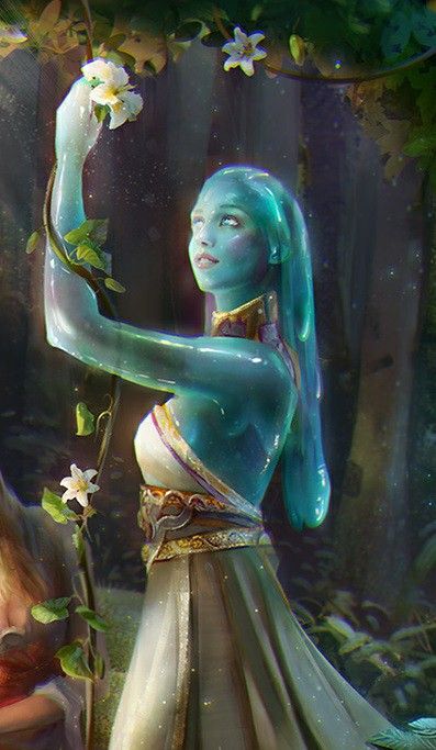 Dnd Plasmoids, Female Earth Elemental, Dnd Ooze Character Art, Swamp Genasi, Plasmoids Dnd, Dnd Genasi Female, Water Elf Art, Person Made Of Water, Elemental Character Art