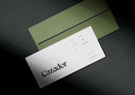 Cazador - Fonts In Use Restaurant Vouchers, Dark Wooden Table, Restaurant Identity, Voucher Design, Restaurant Gift Cards, Gift Card Design, Family Photo Frames, Restaurant Menu Design, Wild Game