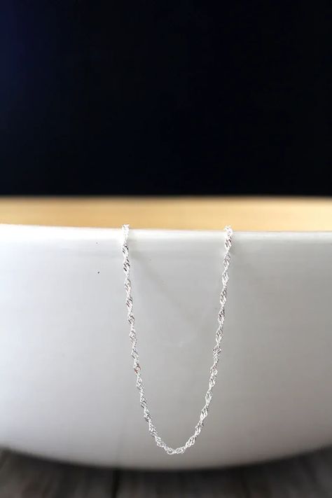 This Chains item by ShinyLittleBlessings has 121 favorites from Etsy shoppers. Ships from Palos Verdes Peninsula, CA. Listed on Aug 7, 2023 Necklaces Everyday, Personalized Engraved Jewelry, Necklaces Gift, Timeless Symbol, Necklace Diamond, Engraved Jewelry, Everyday Jewelry, Diamond Cut, Personal Message