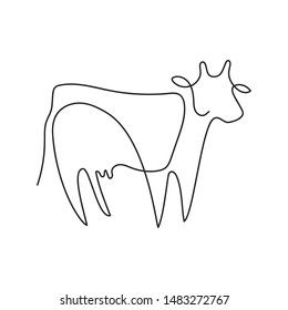 Cow Line Tattoo, One Line Cow Tattoo, Simple Cow Tattoo, Farm Tattoo Ideas, Cow Outline Tattoo, Cow Line Drawing, Continuous Line Tattoos, Cow Line Art, Cow Outline