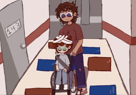 #Fnaf #Cryingchild #hospital #wheelchair #AliveAu #MichealAfton #Afton Fnaf Alive Au, Afton Family Alive Au, Crying Child Fnaf, Crying Child, Micheal Afton, Fnaf Au, Afton Family, Comic Art Girls, Baby Crying