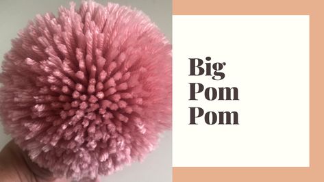 Pom Pom Template, Diy Pompoms, Make A Pompom, Big Pom Pom, Diy Pom Poms, Big Yarn, Lamb Decorations, Yarn Pom Pom, Hand Crochet Baby Blanket