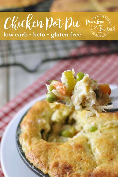 Low Carb Chicken Pot Pie, Low Sugar Diet Recipes, Chicken Pot Pie Recipe, Low Fat Low Carb, Low Carb Low Fat Recipes, Pot Pie Recipe, Low Carb Chicken Recipes, No Carb Recipes, Chicken Pie