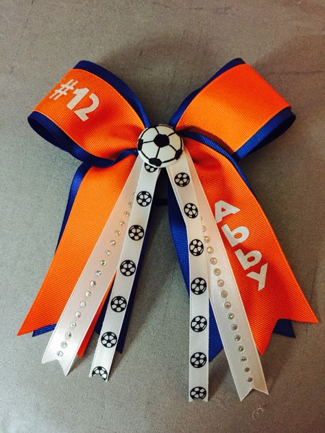 Soccer Bow Volleyball Bows Diy, Diy Soccer Bows, Sports Bows, Volleyball Ribbon, Volleyball Hair Bows, Soccer Mommy, Volleyball Things, Sports Hair Bows, Volleyball Bows