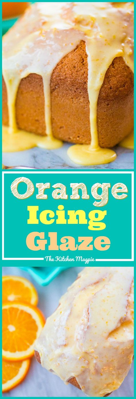 Pastry Techniques, Glazed Icing Recipe, Easy Icing Recipe, Icing Glaze, Orange Loaf Cake, Cakes Easy, Orange Icing, Bread Ideas, Powdered Donuts